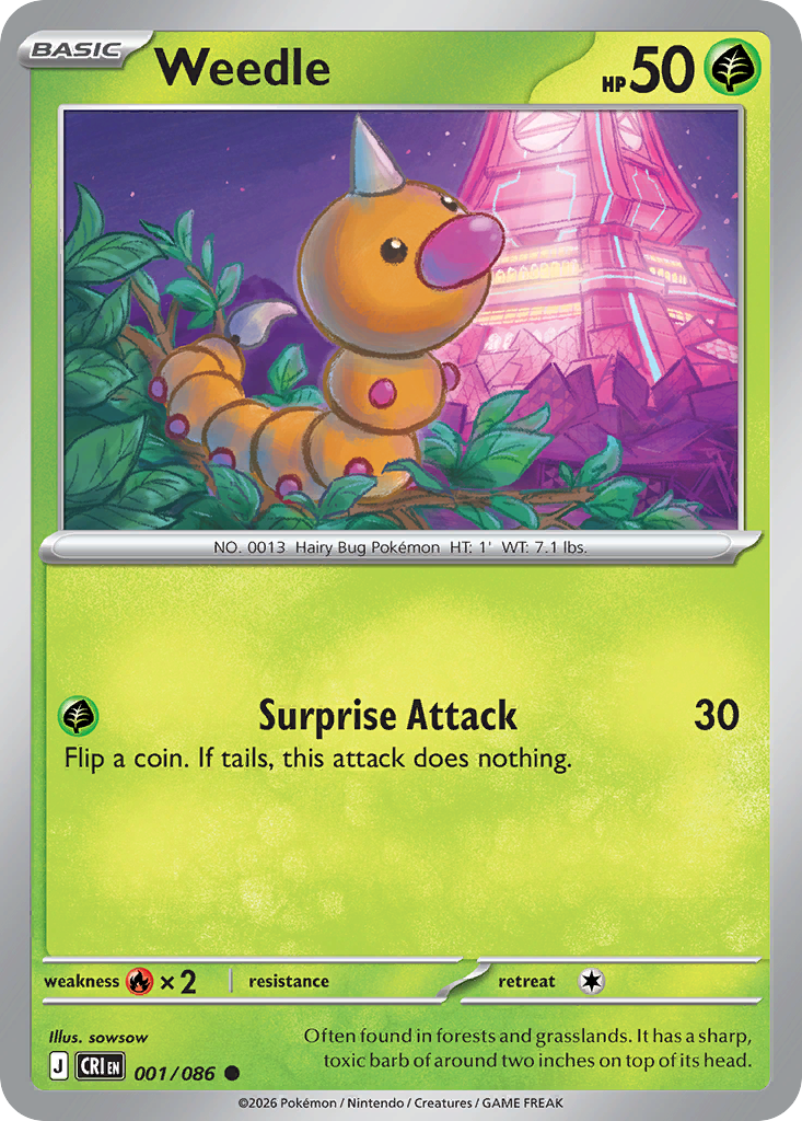 Weedle - 001/086 - Common