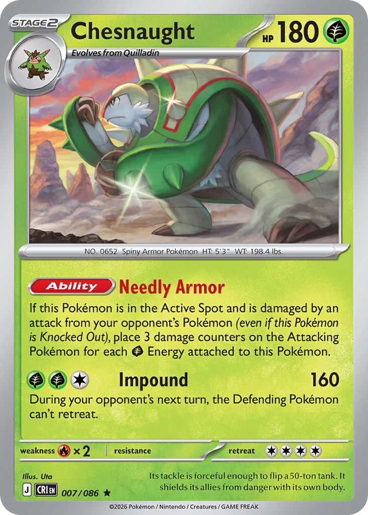 Chesnaught - 007/086 - Rare