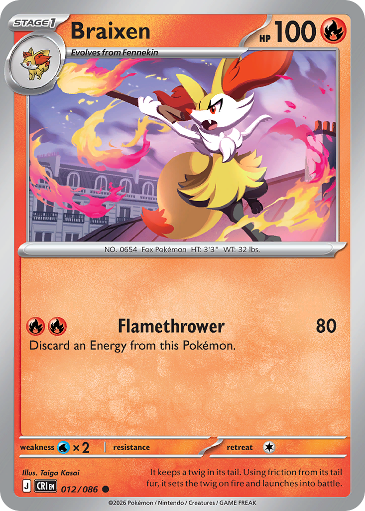 Braixen - 012/086 - Common