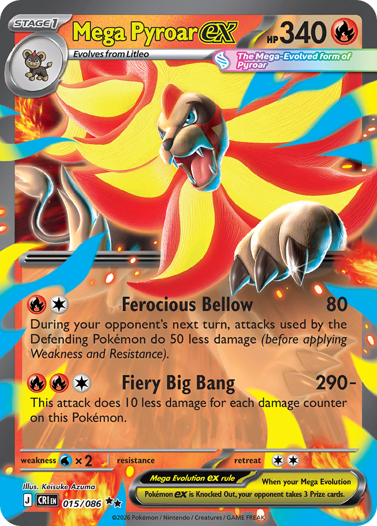 Mega-Pyroar-ex - 015/086 - Double Rare